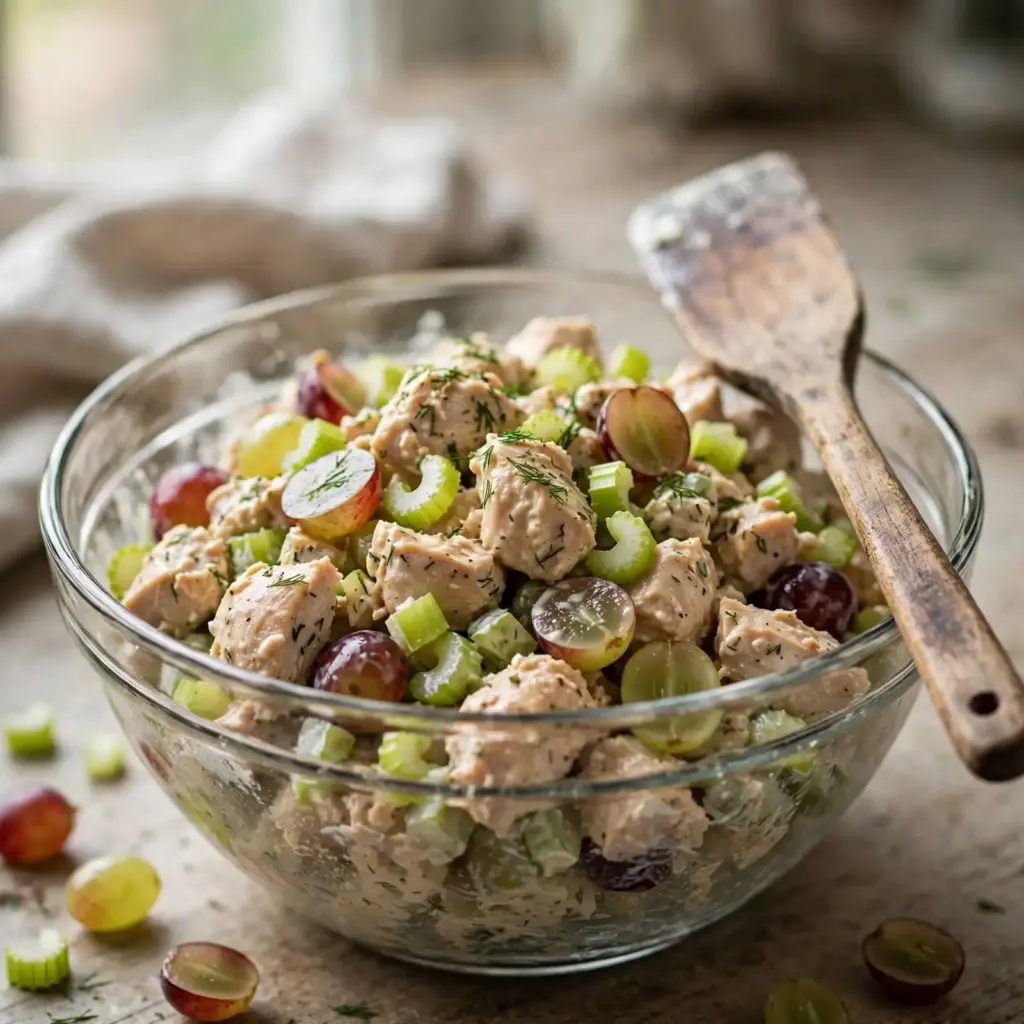 Easy Foolproof Chicken Salad Recipe (Ready in 15 Minutes) 4 foolproof chicken salad finished bowl 1024x1024 1