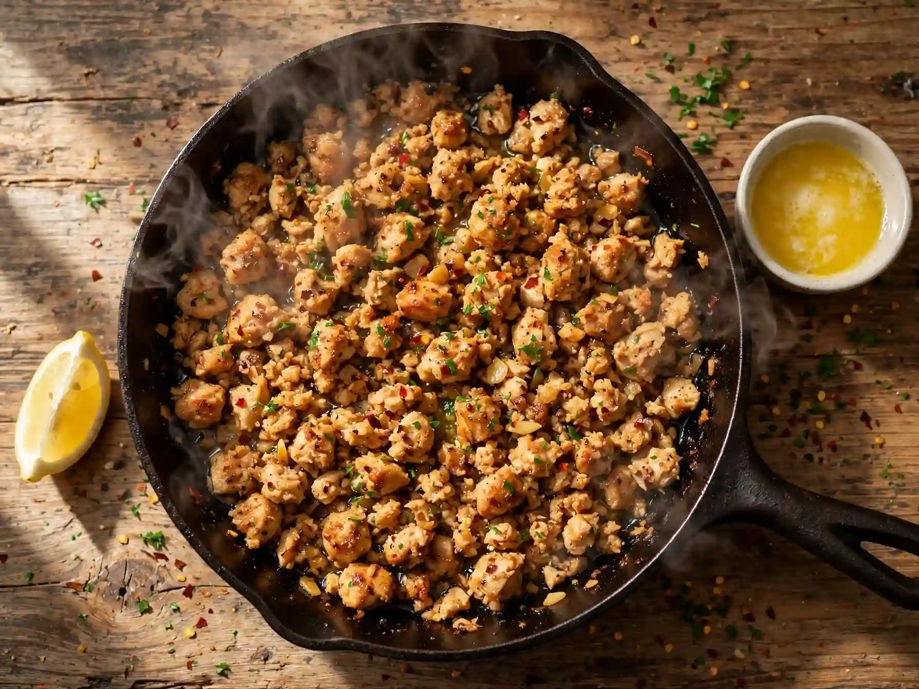 Easy Garlic Butter Ground Chicken Skillet (20 Minutes) 5 Easy Garlic Butter Ground Chicken Skillet